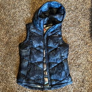 Omni heat blue zip up vest size medium from Columbia Sportswear